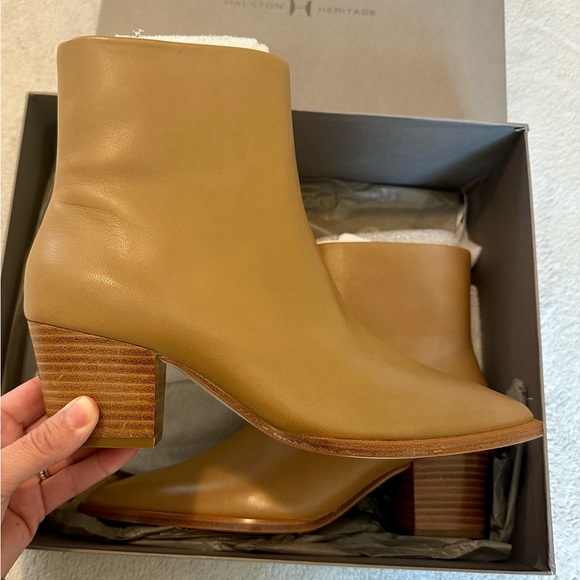 Halston Heritage Neli In Ruiz Tan Leather Ankle Boot - Picture 7 of 15